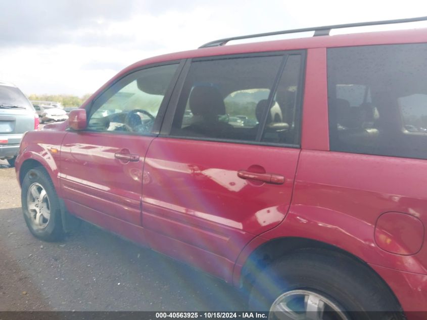 2006 Honda Pilot Ex-L VIN: 5FNYF18596B025156 Lot: 40563925