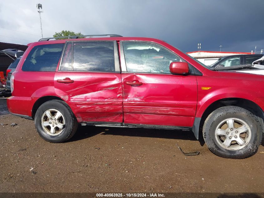 2006 Honda Pilot Ex-L VIN: 5FNYF18596B025156 Lot: 40563925