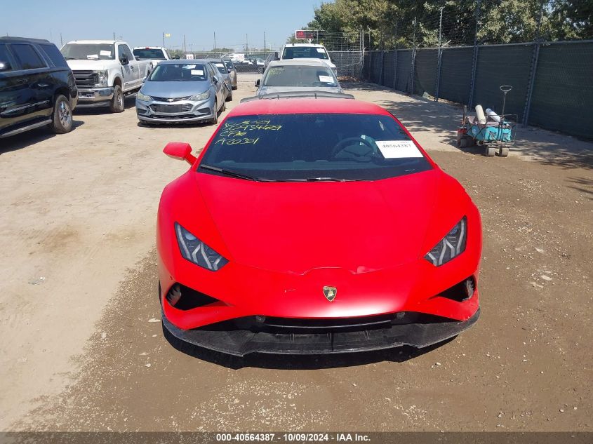 2022 Lamborghini Huracan Evo Rwd VIN: ZHWUF5ZF7NLA20301 Lot: 40564387