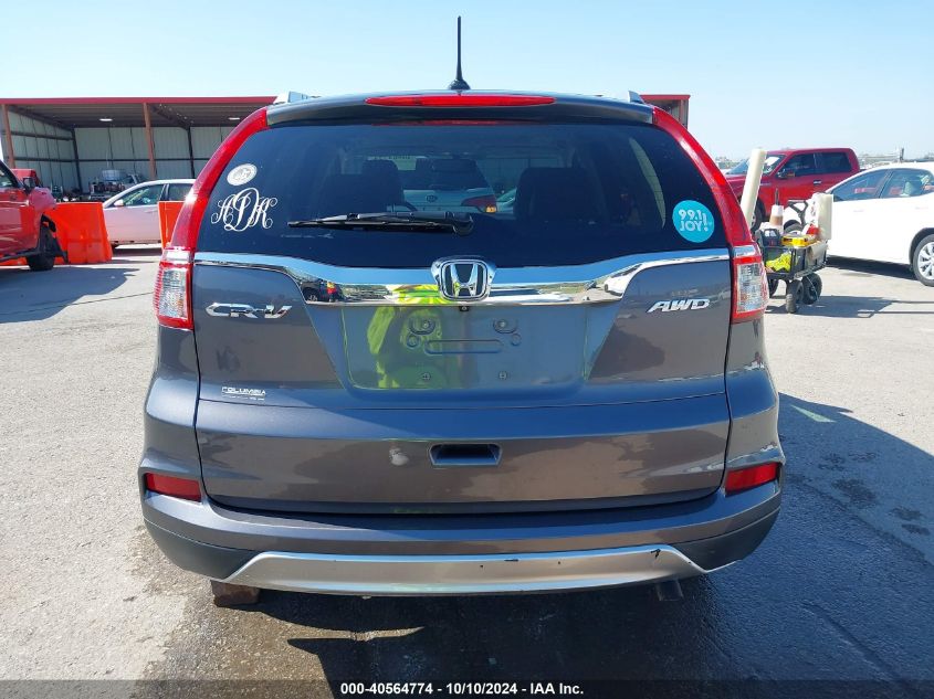 2015 Honda Cr-V Ex-L VIN: 5J6RM4H78FL098734 Lot: 40564774