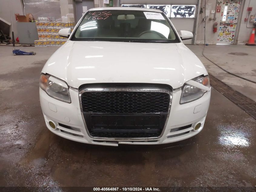 2007 Audi A4 2.0T VIN: WAUDF78EX7A229179 Lot: 40564867