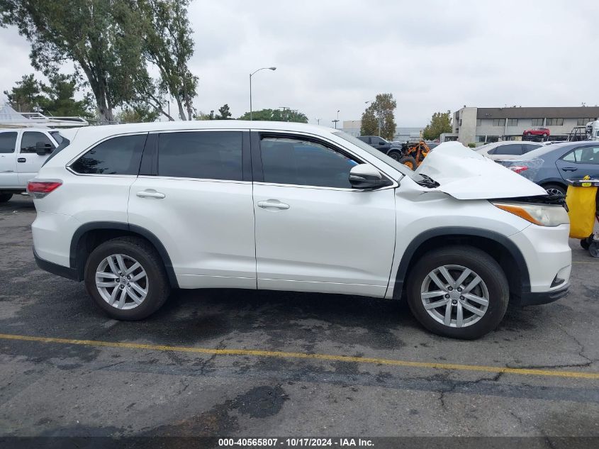 2015 Toyota Highlander Le/Le Plus VIN: 5TDZKRFH5FS112799 Lot: 40565807