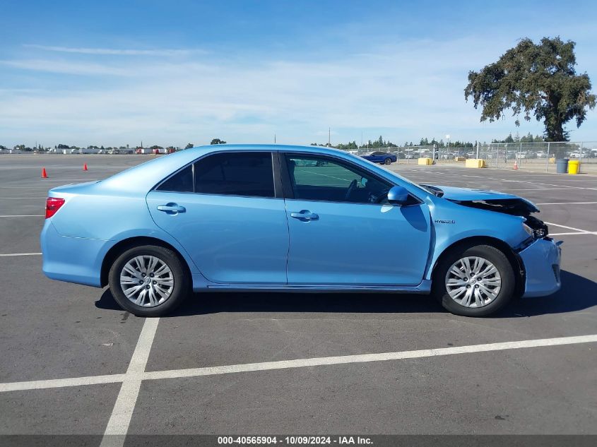 4T1BD1FK0DU078705 2013 Toyota Camry Hybrid Le