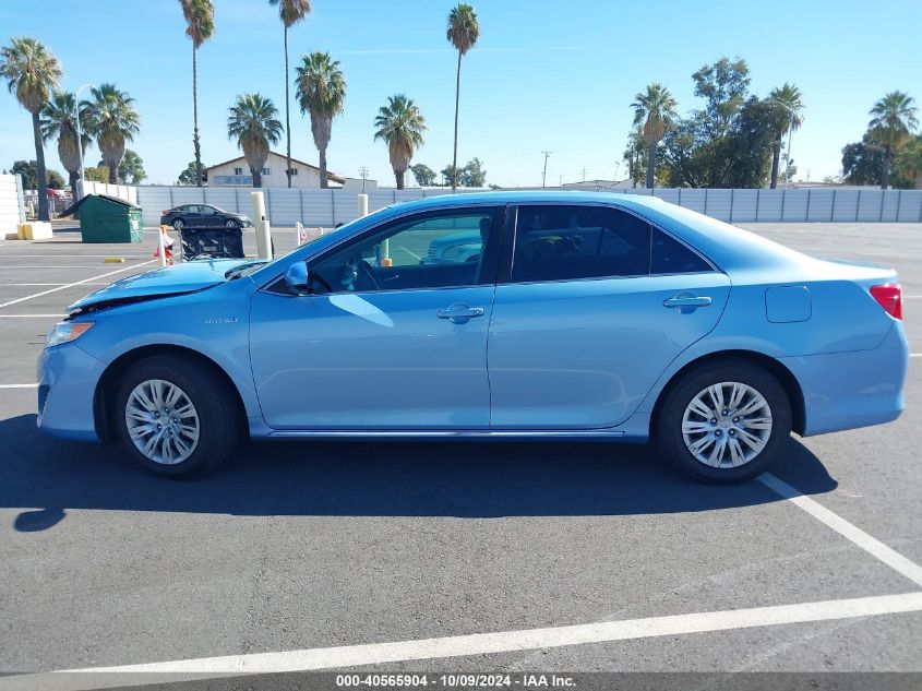 4T1BD1FK0DU078705 2013 Toyota Camry Hybrid Le