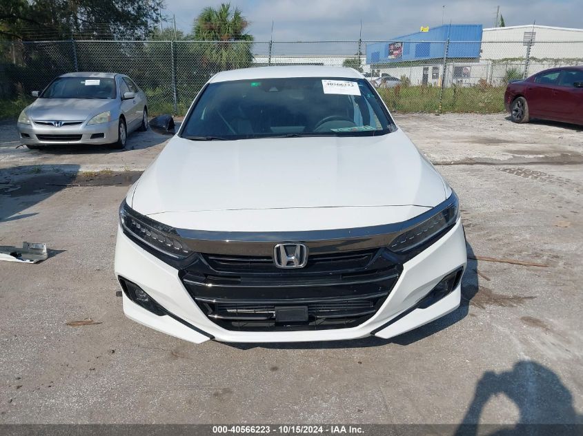 2022 Honda Accord Sport VIN: 1HGCV1F3XNA076396 Lot: 40566223