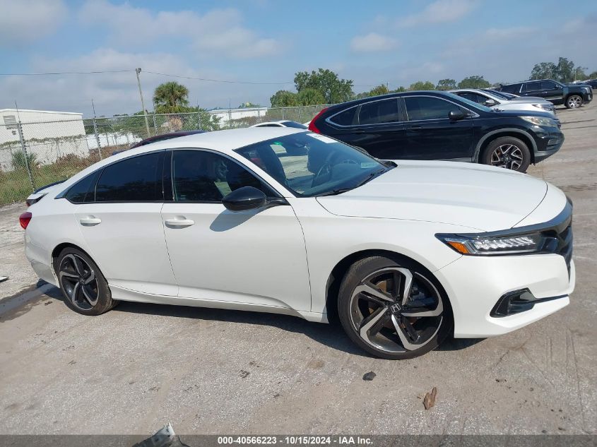 2022 Honda Accord Sport VIN: 1HGCV1F3XNA076396 Lot: 40566223