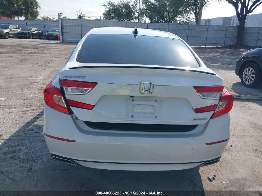 2022 Honda Accord Sport VIN: 1HGCV1F3XNA076396 Lot: 40566223