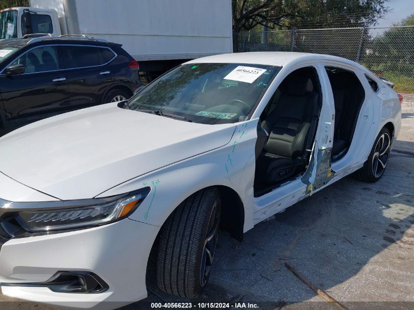 2022 Honda Accord Sport VIN: 1HGCV1F3XNA076396 Lot: 40566223