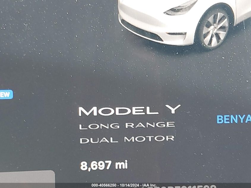 2023 Tesla Model Y Awd/Long Range Dual Motor All-Wheel Drive VIN: 7SAYGAEE6PF611528 Lot: 40566250