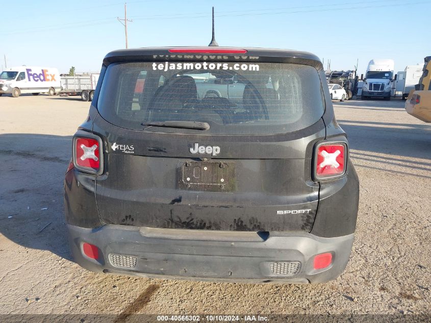 2016 Jeep Renegade Sport VIN: ZACCJAAT7GPD40436 Lot: 40566302