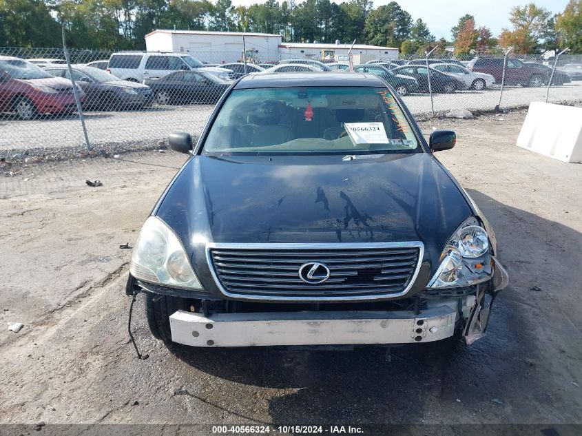 2003 Lexus Ls 430 VIN: JTHBN30F730116105 Lot: 40566324