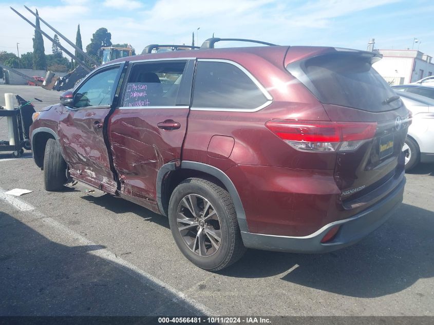 5TDZZRFH0JS247631 2018 Toyota Highlander Le