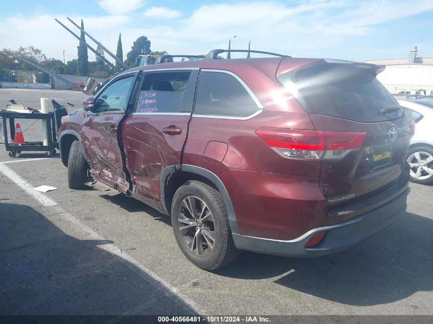 5TDZZRFH0JS247631 2018 Toyota Highlander Le