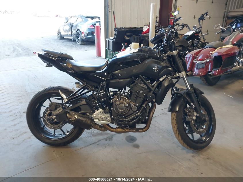 2016 Yamaha Fz07 VIN: JYARM06E0GA007609 Lot: 40566521