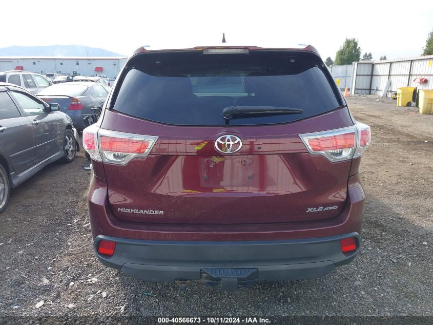 5TDJKRFH8FS210898 2015 Toyota Highlander Xle V6