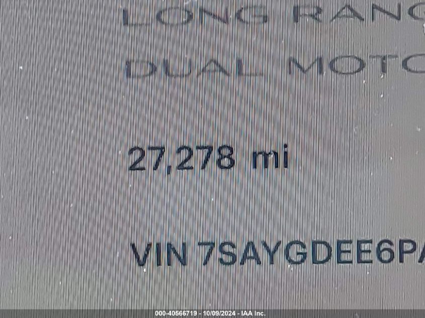 2023 Tesla Model Y Awd/Long Range Dual Motor All-Wheel Drive VIN: 7SAYGDEE6PA046695 Lot: 40566719