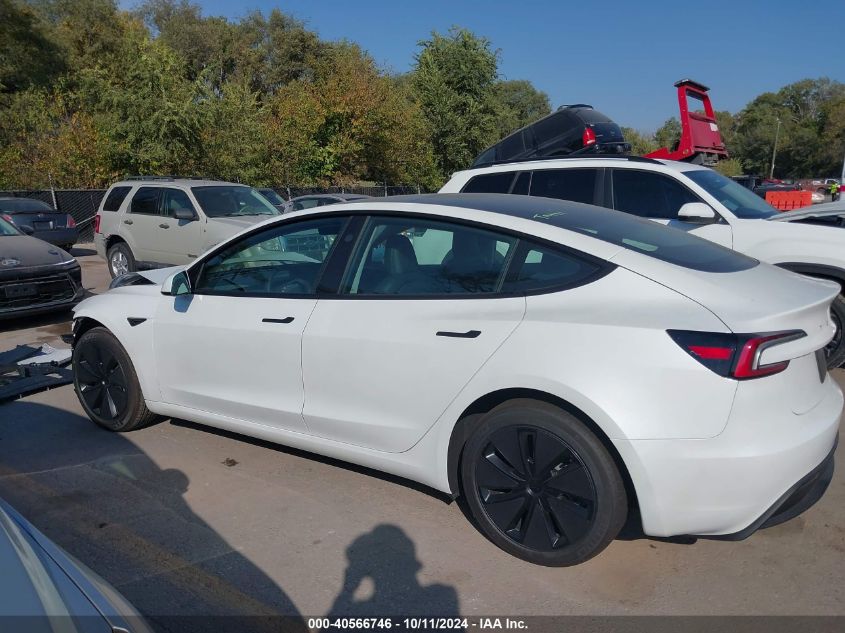 2024 Tesla Model 3 Long Range Dual Motor All-Wheel Drive VIN: 5YJ3E1EB1RF792558 Lot: 40566746