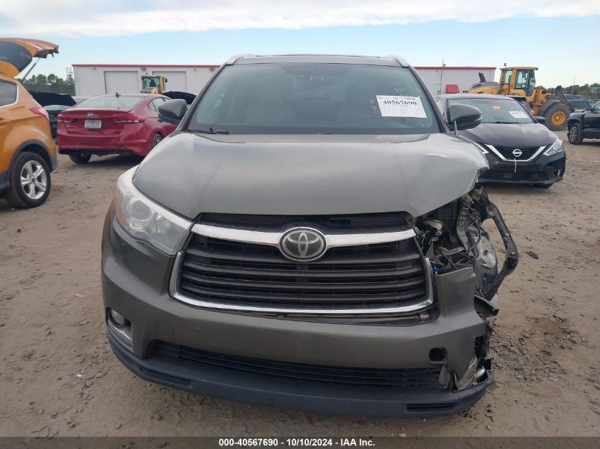 5TDDKRFH5GS348090 2016 Toyota Highlander Limited Platinum V6