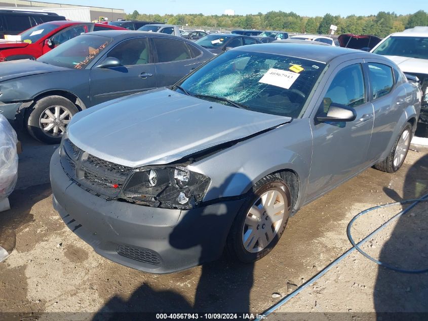 2013 Dodge Avenger Se VIN: 1C3CDZABXDN630885 Lot: 40567943