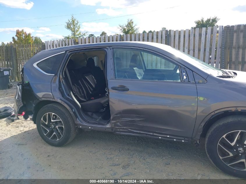 2016 Honda Cr-V Se VIN: 2HKRM3H41GH558666 Lot: 40568190