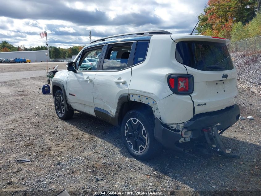 2016 Jeep Renegade Trailhawk VIN: ZACCJBCT6GPE16148 Lot: 40568434