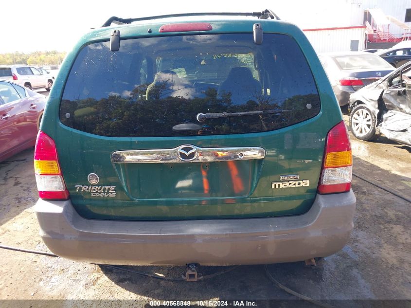 2001 Mazda Tribute Dx VIN: 4F2YU06161KM45940 Lot: 40568848