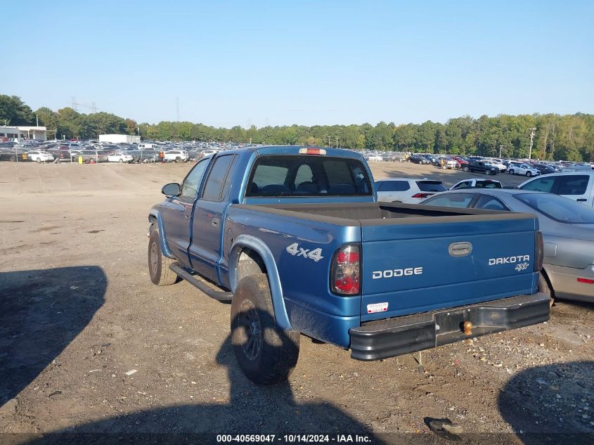 2003 Dodge Dakota Sport/Sxt VIN: 1D7HG38XX3S329126 Lot: 40569047