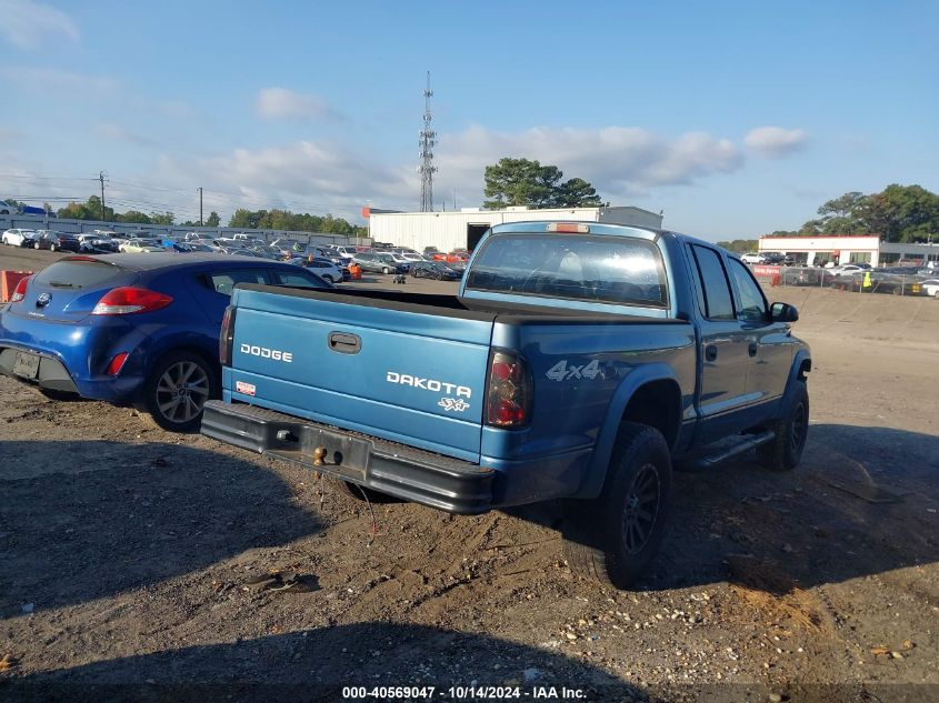 2003 Dodge Dakota Sport/Sxt VIN: 1D7HG38XX3S329126 Lot: 40569047