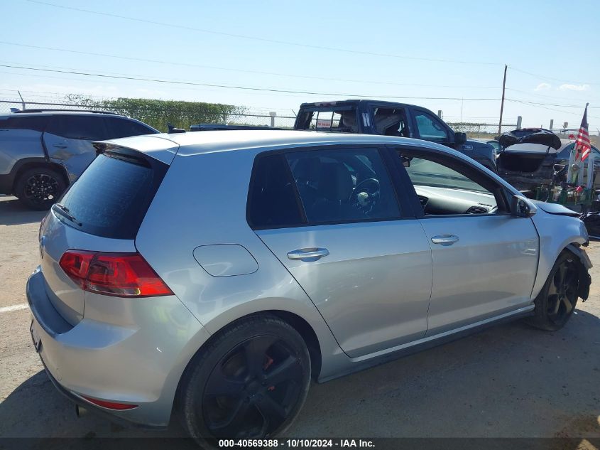 2015 Volkswagen Golf Gti 2.0T Autobahn 4-Door VIN: 3VW5T7AU4FM004255 Lot: 40569388