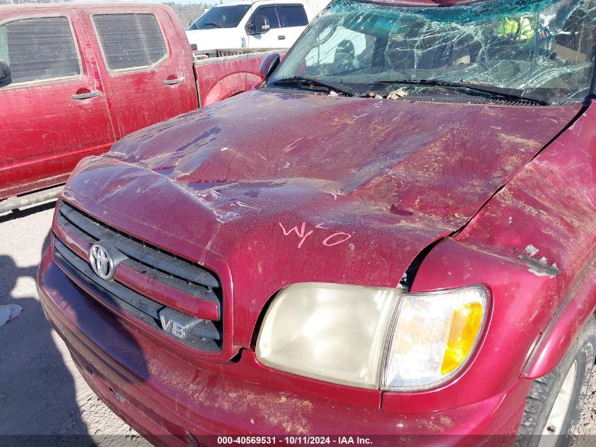 2002 Toyota Tundra Ltd V8 VIN: 5TBBT481X2S245286 Lot: 40569531