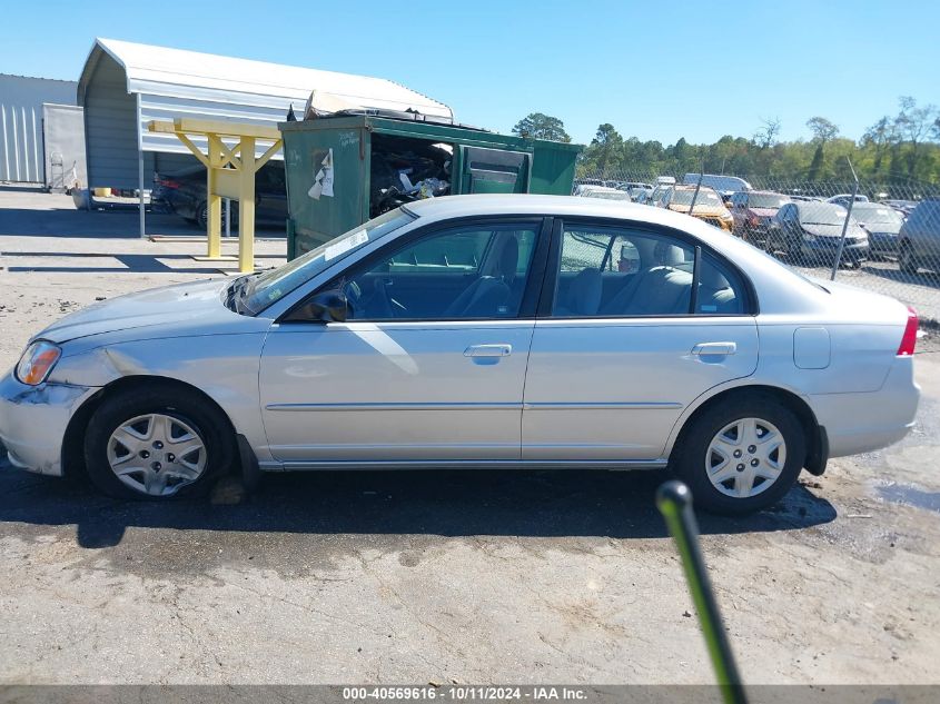 2003 Honda Civic Lx VIN: 2HGES16553H601074 Lot: 40569616