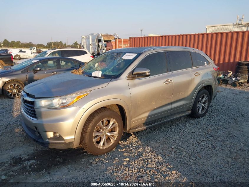 VIN 5TDKKRFH3FS097043 2015 Toyota Highlander, Xle V6 no.2