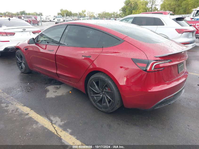 2024 Tesla Model 3 Performance VIN: 5YJ3E1ET4RF793857 Lot: 40569856