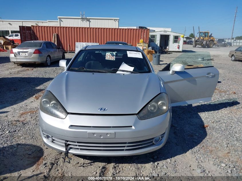 2008 Hyundai Tiburon Gs VIN: KMHHM66D08U278319 Lot: 40570178