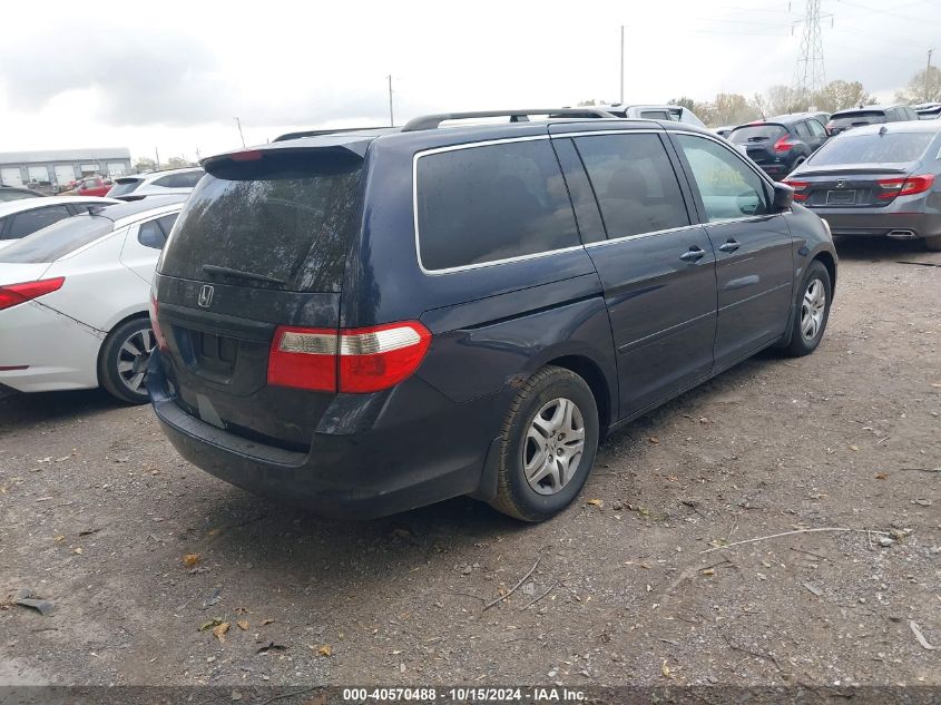 2007 Honda Odyssey Ex-L VIN: 5FNRL38667B131678 Lot: 40570488