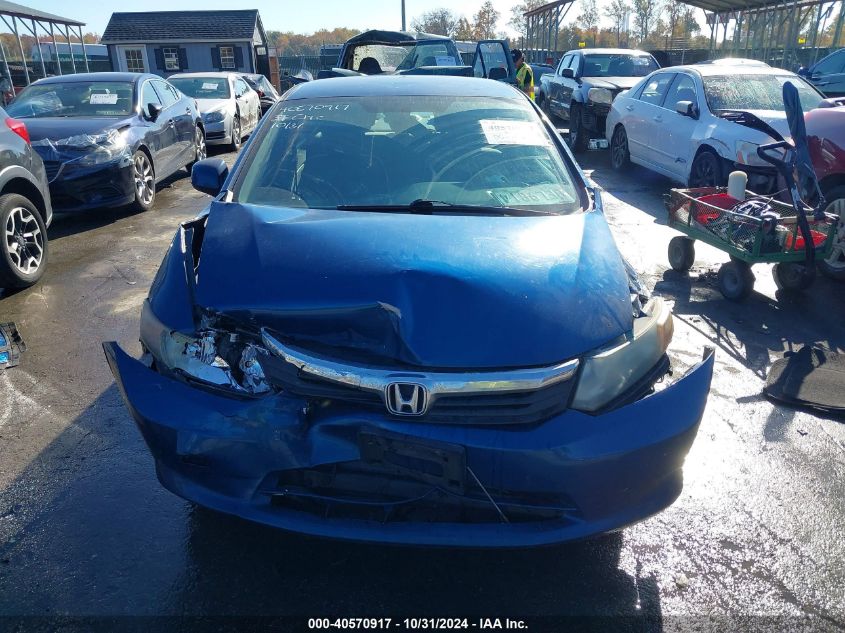 2012 Honda Civic Lx VIN: 2HGFB2F58CH564502 Lot: 40570917