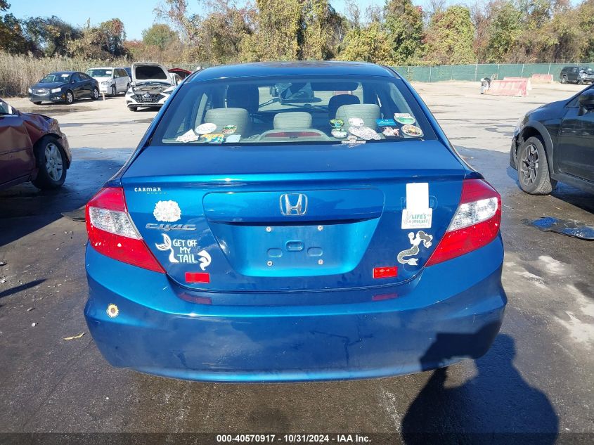 2012 Honda Civic Lx VIN: 2HGFB2F58CH564502 Lot: 40570917