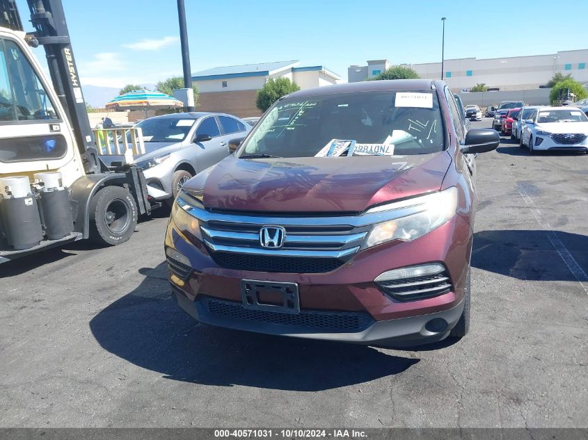 5FNYF5H16GB008773 2016 Honda Pilot Lx