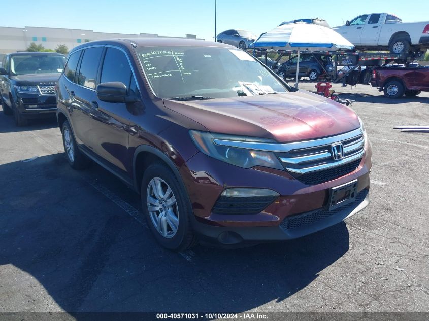 5FNYF5H16GB008773 2016 Honda Pilot Lx