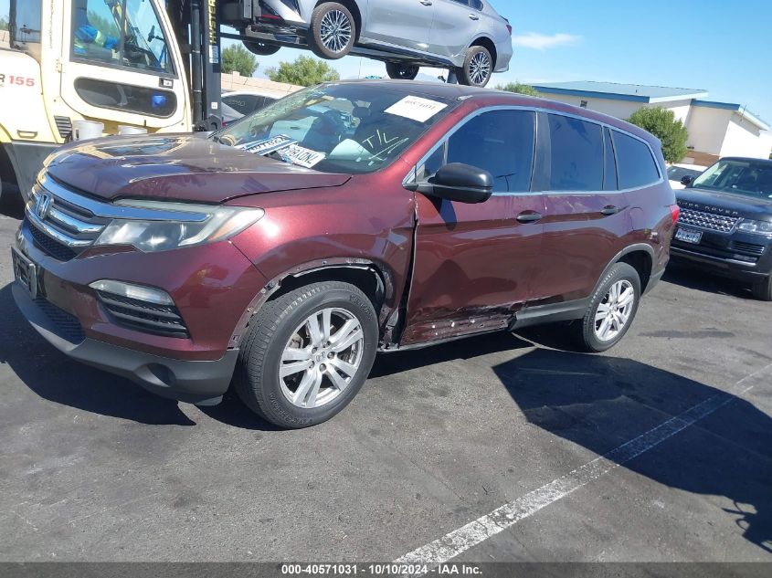 5FNYF5H16GB008773 2016 Honda Pilot Lx