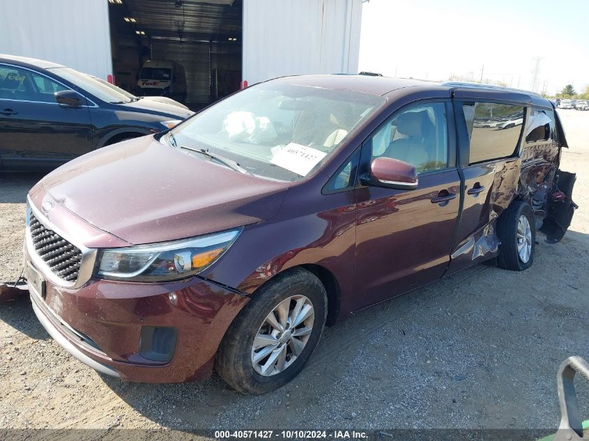 VIN KNDMB5C17H6316307 2017 KIA Sedona, LX no.2