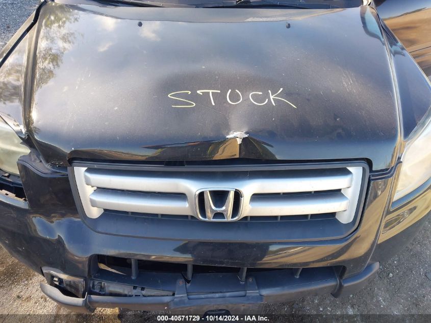 2007 Honda Pilot Ex-L VIN: 5FNYF186778031662 Lot: 40571729