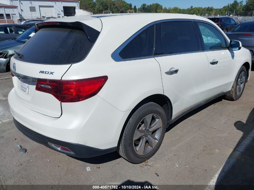 VIN 5FRYD3H20GB007913 2016 Acura MDX, Acurawatch Pl... no.4