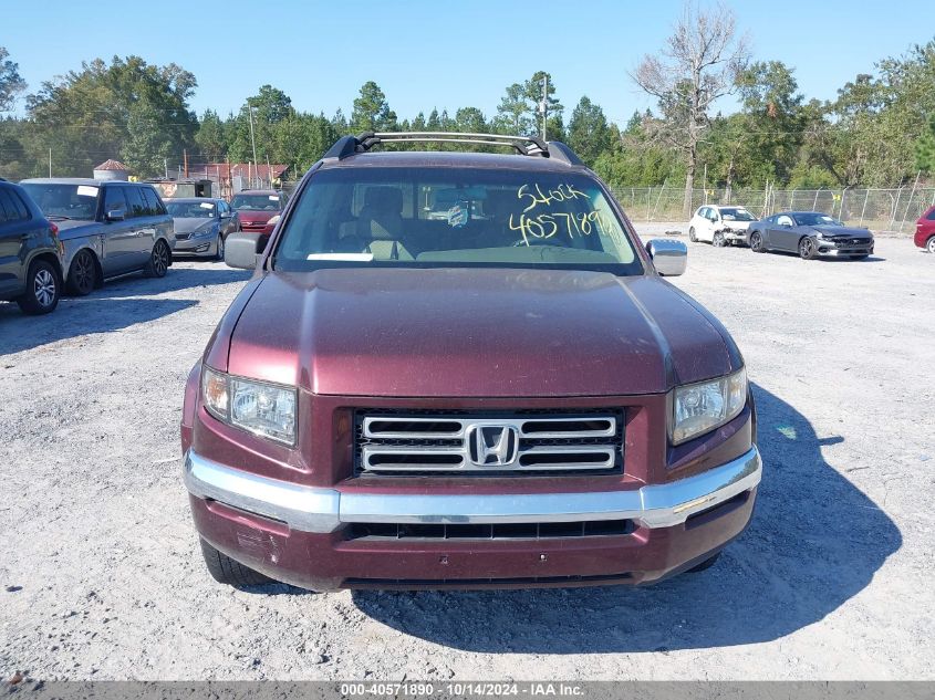 2007 Honda Ridgeline Rts VIN: 2HJYK16447H516599 Lot: 40571890