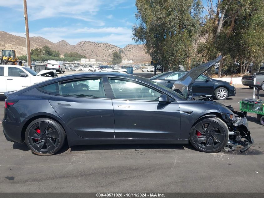 2024 Tesla Model 3 Performance VIN: 5YJ3E1ET6RF871829 Lot: 40571928