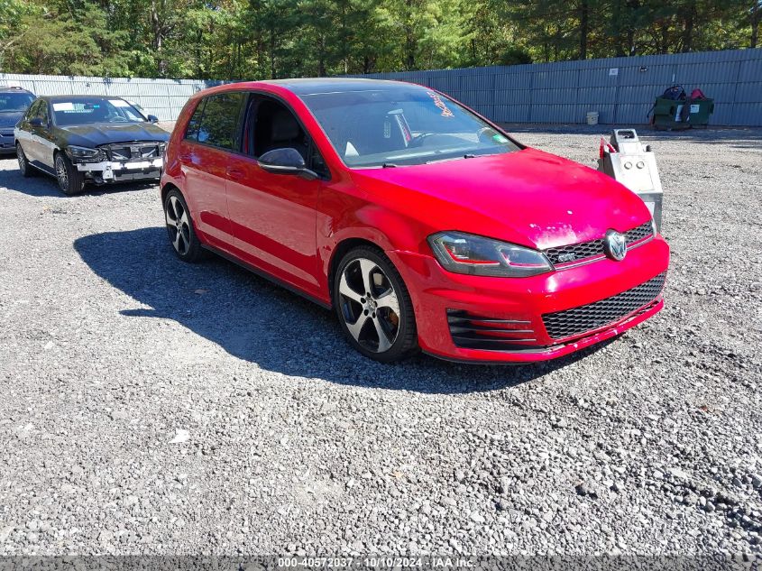 VIN 3VW4T7AU6FM000302 2015 Volkswagen Golf Gti, 2.0... no.1