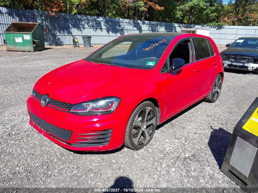 VIN 3VW4T7AU6FM000302 2015 Volkswagen Golf Gti, 2.0... no.2