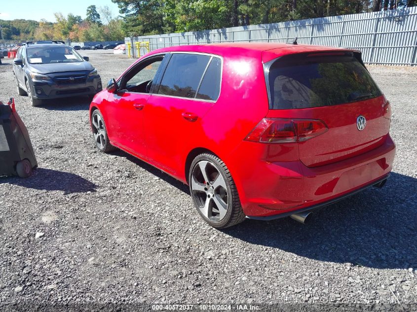 VIN 3VW4T7AU6FM000302 2015 Volkswagen Golf Gti, 2.0... no.3