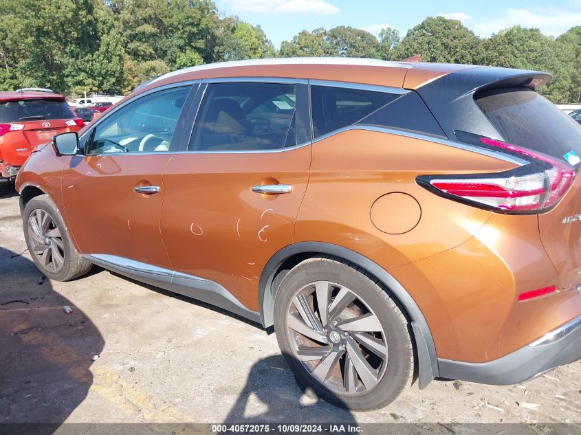 5N1AZ2MGXFN267490 2015 Nissan Murano Platinum