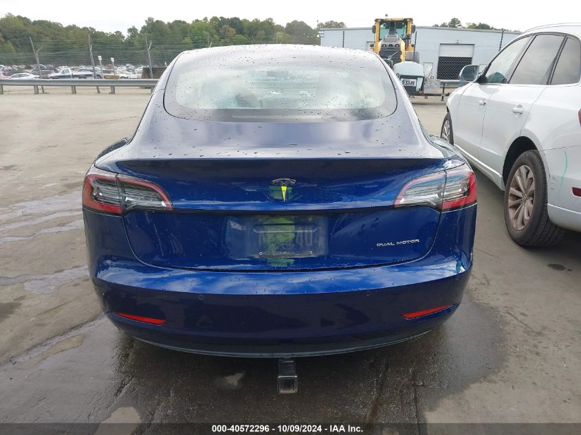 2018 Tesla Model 3 Long Range/Performance VIN: 5YJ3E1EB9JF086121 Lot: 40572296